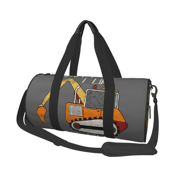 Bingfone I Like Big Digger Print Gym Duffle Backpack for Men Women,Travel Weekender Carry-On Bags with Detachable Back Pack Straps for Traveling Overnight Climb Sports