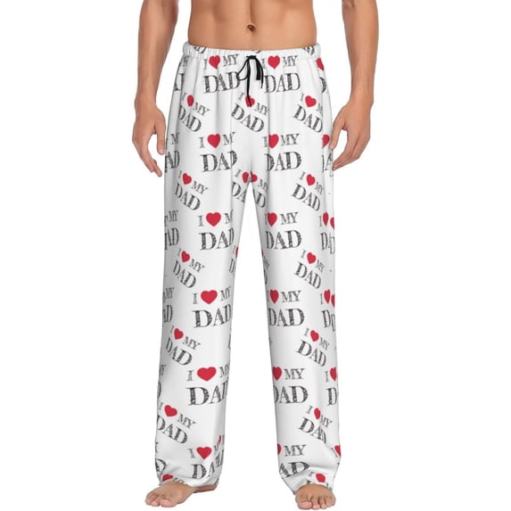 Bingfone I Love My Dad Mens All Over Print Sleep Pajama Pants-Small