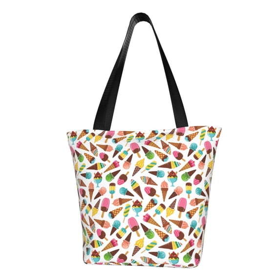 Bingfone Ice Cream Popsicles Women Shoulder Tote Bags Casual Bag Ladies Shopping Handbag