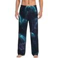 thumbnail image 1 of Bingfone Ice blue light spot jellyfish Mens All Over Print Sleep Pajama Pants-Medium, 1 of 5
