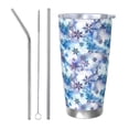 thumbnail image 1 of Bingfone Icy Blue Snowflakes for 20 Oz Stainless Steel Travel Mug Double Wall Water Coffee Cup for Home,Office, Outdoor Works Great for Ice Drinks and Hot Beverage-Straw Three-piece Set, 1 of 8