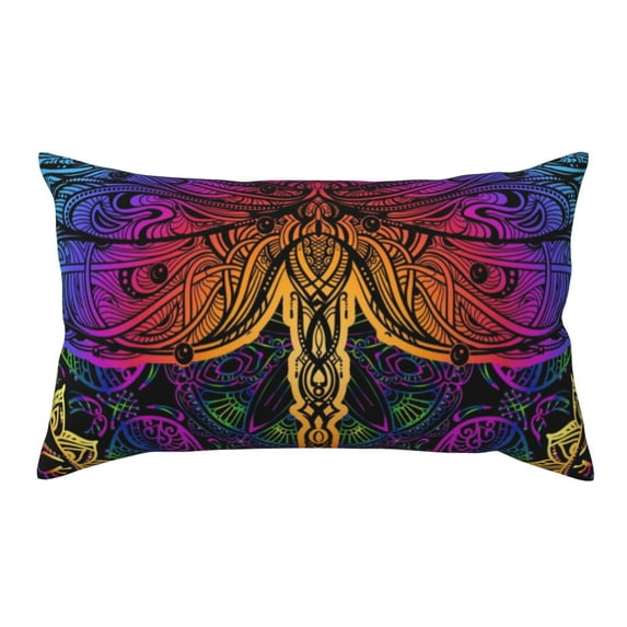Bingfone Indian Mandalas Dragonfly Printed Pillowcase 20x36 inches - Standard Pillow Cases with Envelope Closure,Gifts for Women Men