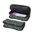 thumbnail image 1 of Bingfone Indian Paisley 2 Print Pencil Case Large Capacity Pencil Pouch Pen Bag Office Stationery Organizer Multifunctional Pencil Bag for Women & Men, 1 of 6