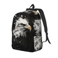 thumbnail image 1 of Bingfone Ink Style Bald Eagle Print Canvas College Laptop Backpack, Large Capacity Lightweight College Bookbag Casual Daypack-Medium, 1 of 5
