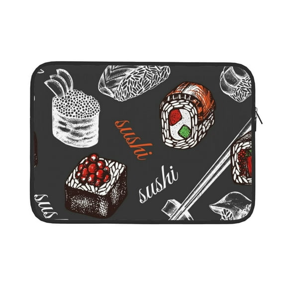 Bingfone Japanese Sushi Hashi Laptop Sleeve Case 13 Inch, 360° Protective Computer Carrying Bag