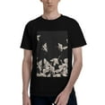 thumbnail image 1 of Bingfone Japanese White Crane Men'S Loose Fit Short-Sleeve Pocket T-Shirt, 1 of 7