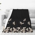 thumbnail image 1 of Bingfone Japanese White Cranes Print Flannel Fleece Blanket Throw Blanket For Bed,Sofa,Couch,Travel,Camping(50"X40"), 1 of 9