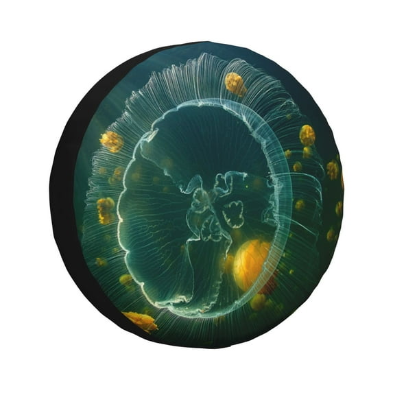 Bingfone Jelly Fish Spare Tire Cover Weatherproof Universal Wheel Protectors For Rv Camper Travel Trailer Suv Truck 16 Inch