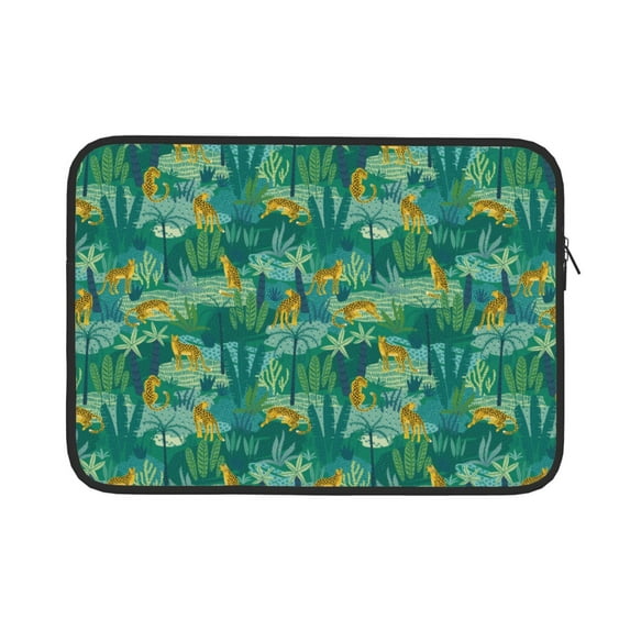Bingfone Jungle Leopard Laptop Sleeve Case 13 inch , 360° Protective Computer Carrying Bag