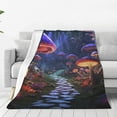 thumbnail image 1 of Bingfone Jungle Path Glowing Mushrooms Print Flannel Fleece Blanket Throw Blanket for Bed,Sofa,Couch,Travel,Camping(40"x30" ), 1 of 8