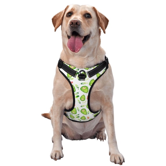 Bingfone Kawaii Avocado No Pull Dog Vest Harness For Small Medium Large Dogs Strap For Puppy Walking,Training,Dog Harness-Large