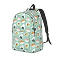 thumbnail image 1 of Bingfone Kawaii Sushi Print Canvas College Laptop Backpack, Large Capacity Lightweight College Bookbag Casual Daypack-, 1 of 5