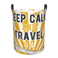 thumbnail image 1 of Bingfone Keep Calm And Travel On Waterproof Foldable Laundry Hamper Bucket With Handles For Storage Bin,Clothes Hamper (Medium), 1 of 8