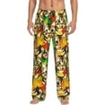 thumbnail image 1 of Bingfone Kittens With Maple Leaves Mens All Over Print Sleep Pajama Pants-Large, 1 of 5
