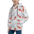 thumbnail image 1 of Bingfone Koi Fish Corals,Spring Summer Pattern Youth Classic Hoodies Soft Hooded Pullover Sweatshirts for Girls and Boys, 1 of 6