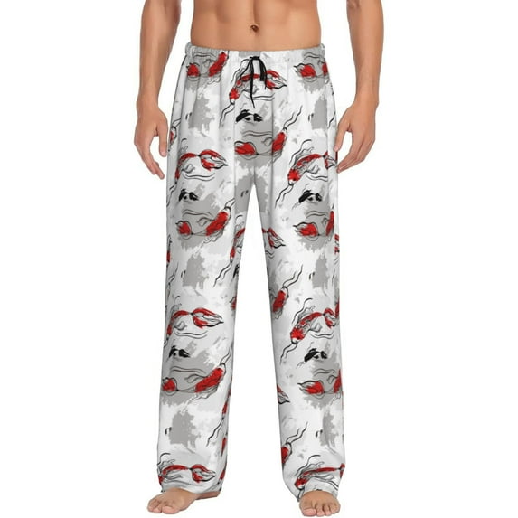 Bingfone Koi Fish Mens All Over Print Sleep Pajama Pants-XX-Large