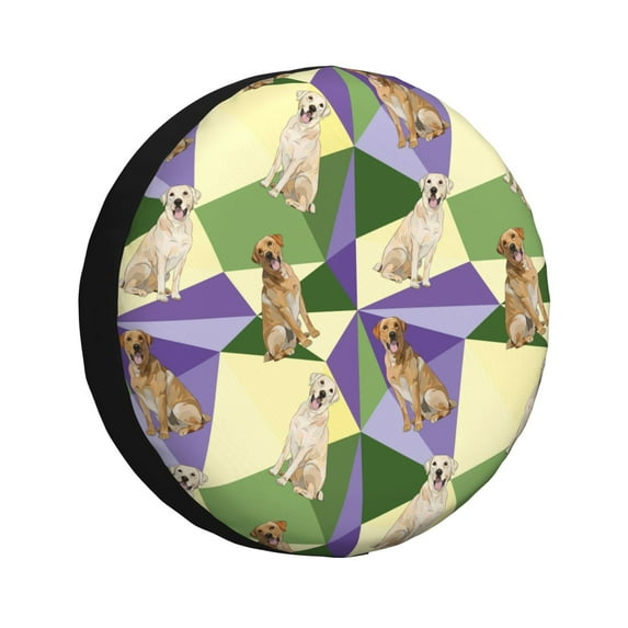 Bingfone Labrador Retriever Dog Spare Tire Cover Weatherproof Universal Wheel Protectors for RV Camper Travel Trailer SUV Truck-17 inch