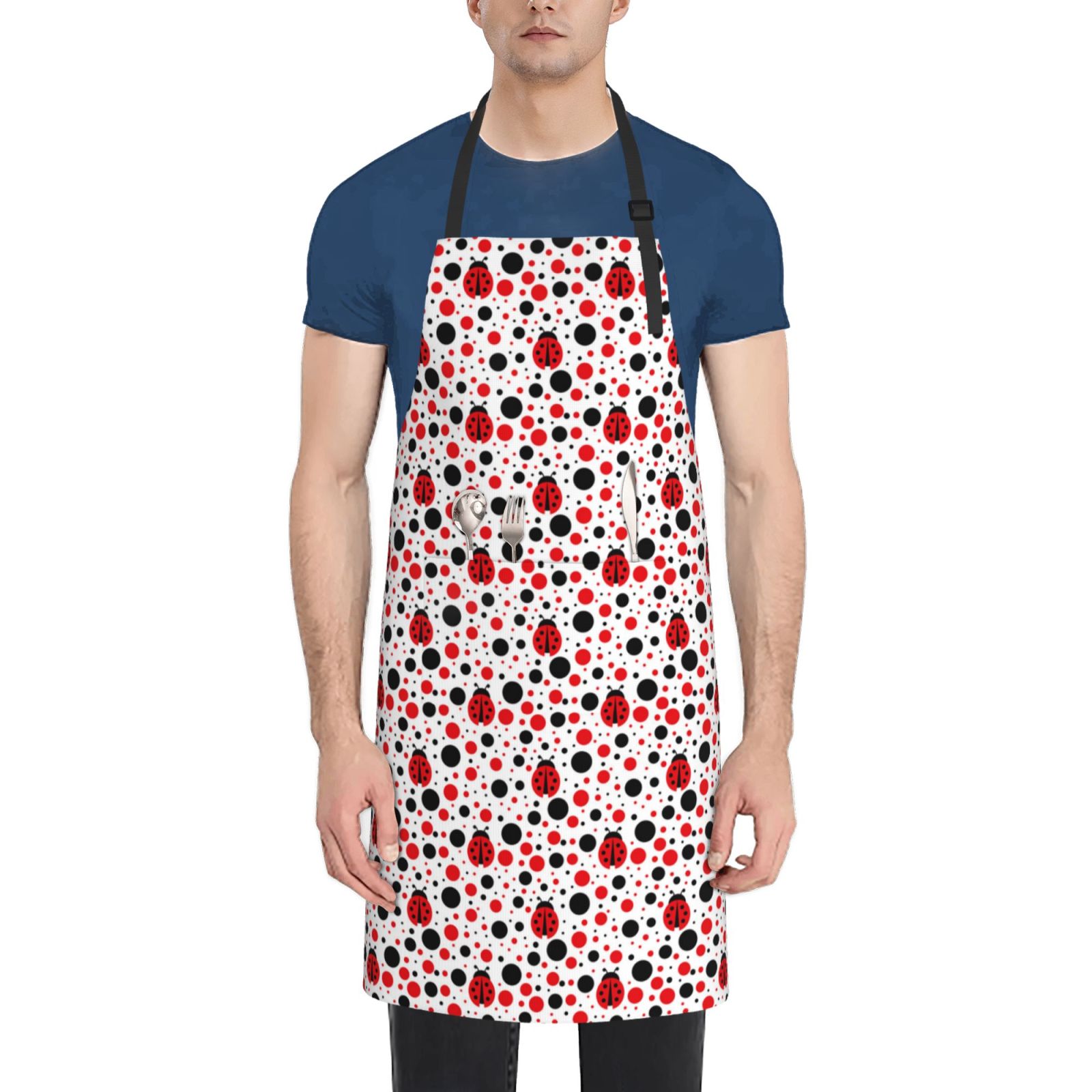 Lelezone 100% Cotton Canvas Chef Apron - Large With Pockets, Adjustable Straps For Men & Women