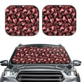 thumbnail image 1 of Bingfone Ladybugs And Red Hearts Windshield Sun Shade 2-Piece Foldable Car Front Window Sunshade For Most Sedans Suv Truck - Auto Sun Blocker Visor Protector Blocks Max Uv Rays - Large, 1 of 7