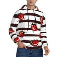 thumbnail image 1 of Bingfone Ladybugs On Black And White Striped1 Men'S Drawstring Hoodie Long Sleeve Pocket Sweatshirts-4x-Large, 1 of 9