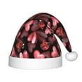 thumbnail image 1 of Bingfone Ladybugs and Red Hearts for Kids Christmas Hat Santa Hat for Boys Girls Teenager for Christmas New Year Xmas Festive Holiday Party Supplies Gifts, 1 of 6