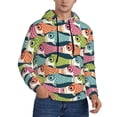 thumbnail image 1 of Bingfone Lantern Koi Fish Men's Drawstring Hoodie Long Sleeve Pocket Sweatshirts-4X-Large, 1 of 6