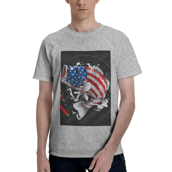 Bingfone Largemouth Bass Fish In Usa Men'S Loose Fit Short-Sleeve Pocket T-Shirt