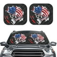 thumbnail image 1 of Bingfone Largemouth Bass Fish In Usa Print 2-Piece Sun Shade Front Windshield - Foldable Car Front Window Sunshades For Most Sedans Suv Truck - Medium, 1 of 7