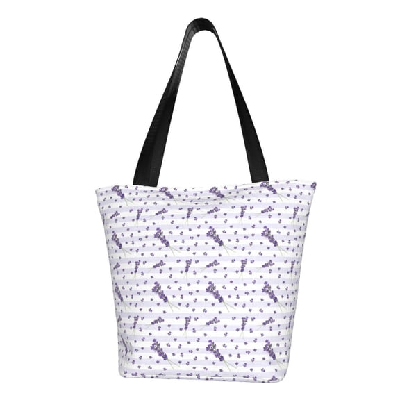 Bingfone Lavender Flowers Women Shoulder Tote Bags Casual Bag Ladies Shopping Handbag