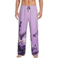 thumbnail image 1 of Bingfone Lavender Roses Arrangement Mens All Over Print Sleep Pajama Pants-Medium, 1 of 5