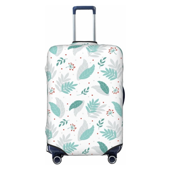 Bingfone Leaf Print Green Luggage Cover Washable Suitcase Cover Protector Anti-scratch Suitcase cover Fits 18-32 Inch Luggage