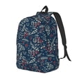 thumbnail image 1 of Bingfone Leaves Snowflakes Print Canvas College Laptop Backpack, Large Capacity Lightweight College Bookbag Casual Daypack-Medium, 1 of 5