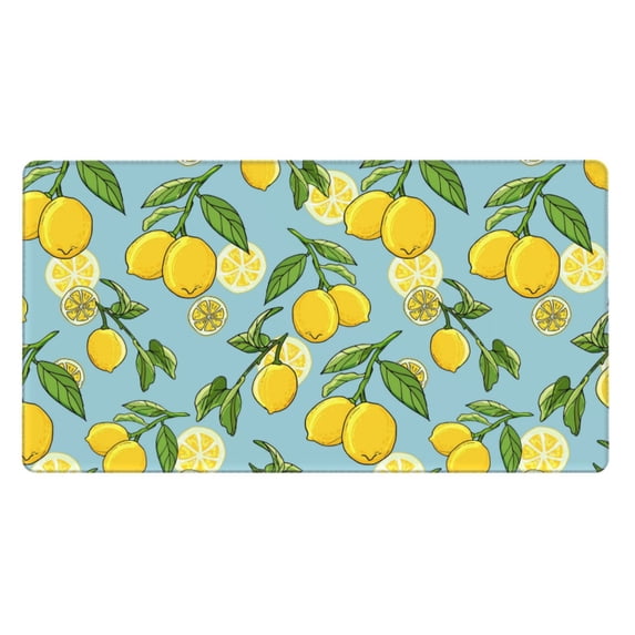 Bingfone Lemon Large Gaming Mouse Pad,Extended Desk Mousepad With Stitched Edges,Non-Slip Base,Water Resist Keyboard Pad For Gamer, Office & Home, 29.5 X 16 In