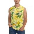 thumbnail image 1 of Bingfone Lemon Pattern Men's Tank Tops Workout Sleeveless Tee Shirts Running Beach Tanks for Men-Large, 1 of 8