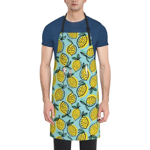 Bingfone Lemon Apron Gifts For Men, Women Professional Grade Chef Apron for Kitchen,BBQ & Grill