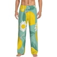 thumbnail image 1 of Bingfone Lemons Chamomile Flowers And Leaves Mens All Over Print Sleep Pajama Pants-Small, 1 of 9