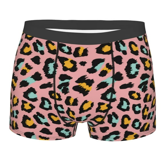 Bingfone Leopard Men's Underwear - Casual Stretch Boxer Briefs-Large
