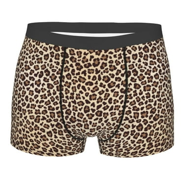 Bingfone Leopard Print-2 Men's Underwear - Casual Stretch Boxer Briefs-Small