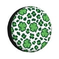 thumbnail image 1 of Bingfone Leopard Print St. Patrick'S Day Spare Tire Cover Weatherproof Universal Wheel Protectors For Rv Camper Travel Trailer Suv Truck 15 Inch, 1 of 9