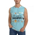 thumbnail image 1 of Bingfone Let's Go on an Adventure Pattern Men's Tank Tops Workout Sleeveless Tee Shirts Running Beach Tanks for Men-Medium, 1 of 8