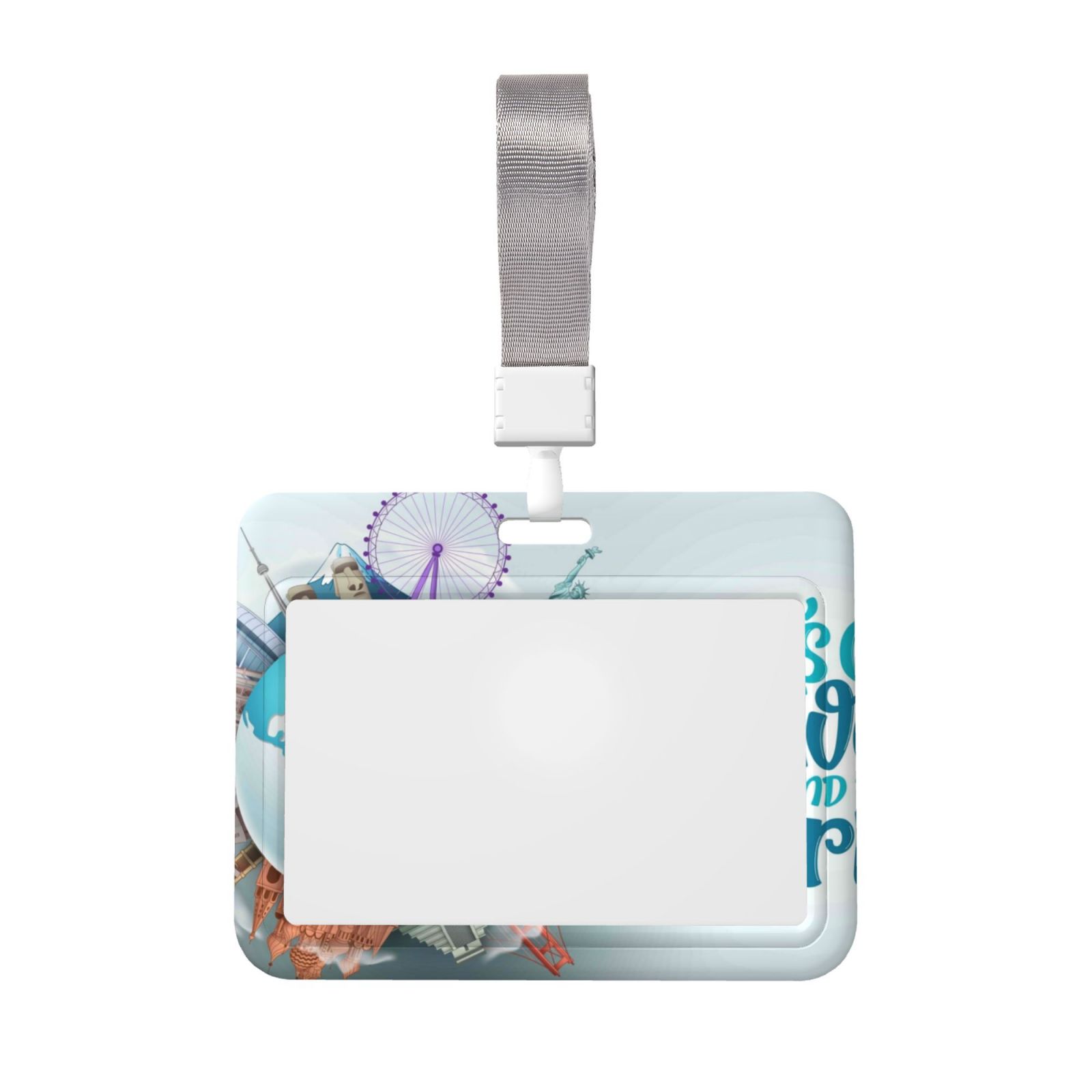 Bingfone Let's go Travel Card Badge Holder,for Girls Girly Women 4 x 3