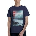 thumbnail image 1 of Bingfone Lighthouse In A Stormy Sea Men'S Loose Fit Short-Sleeve Pocket T-Shirt, 1 of 7