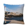 thumbnail image 1 of Bingfone Lighthouse Linen Throw Pillow Covers Cushion Case Pocket Button Vintage Farmhouse Pillowcase for Sofa Couch Bed 18"x18", 1 of 9