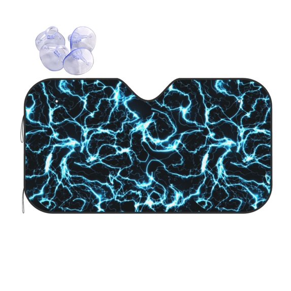 Bingfone Lightning Car Windshield Sun Shade Protector Keep Your Vehicle Cool Sun Shield Visor Cover Foldable for Car Truck SUV-Small