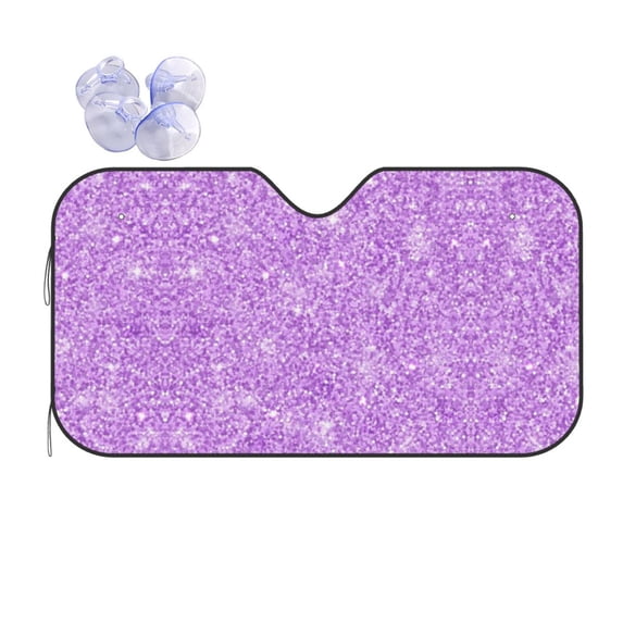 Bingfone Lilac Glittering Car Windshield Sun Shade Protector Keep Your Vehicle Cool Sun Shield Visor Cover Foldable For Car Truck Suv-Small
