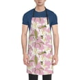 thumbnail image 1 of Bingfone Lilies Flowers Apron Gifts For Men, Women Professional Grade Chef Apron for Kitchen,BBQ & Grill, 1 of 8