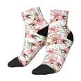 thumbnail image 1 of Bingfone Lilies Flowers Design Patterned Men's Women's Casual Cotton Socks, 1 of 5