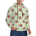 thumbnail image 1 of Bingfone Lilies Flowers Men's Drawstring Hoodie Long Sleeve Pocket Sweatshirts-Large, 1 of 6