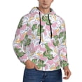 thumbnail image 1 of Bingfone Lilies Flowers Men's Drawstring Hoodie Long Sleeve Pocket Sweatshirts-Small, 1 of 6
