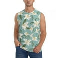 thumbnail image 1 of Bingfone Lilies Flowers Pattern Men's Tank Tops Workout Sleeveless Tee Shirts Running Beach Tanks for Men-Large, 1 of 4